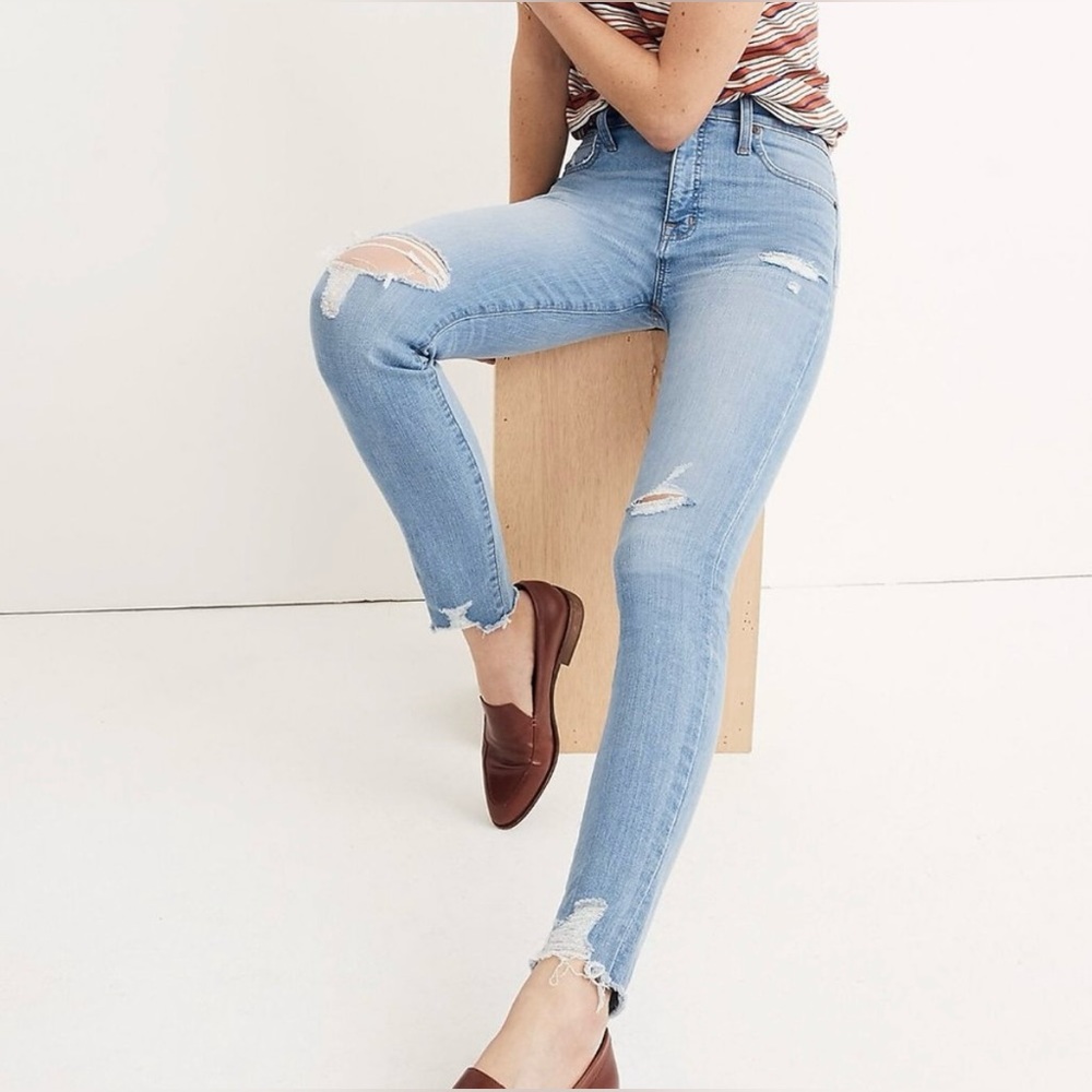 Madewell 9” High Rise Skinny Women’s Jeans‎ Raw Hem Size 26S